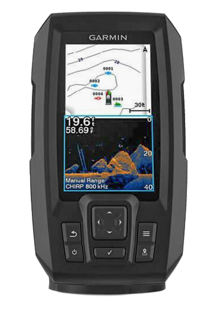 Эхолот Garmin Striker Vivid 4CV c транцевым трансдьюсером GT20-TM (010-02550-01) в магазине RACII24.RU, фото