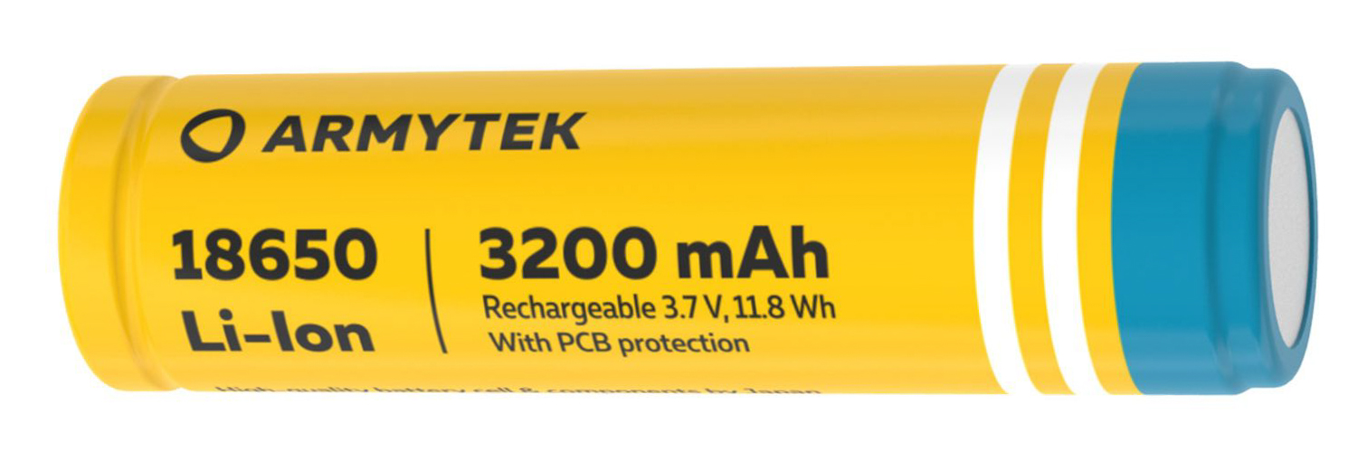Аккумулятор Armytek 18650 3200мАч, защищенный в магазине RACII24.RU, фото