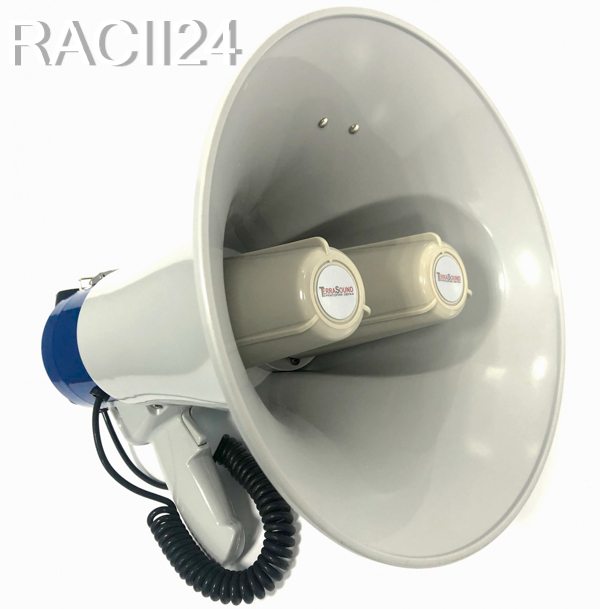 MG-38 мощный кластерный электромегафон для оповещения 50/100Вт (с ручкой) в магазине RACII24.RU, фото